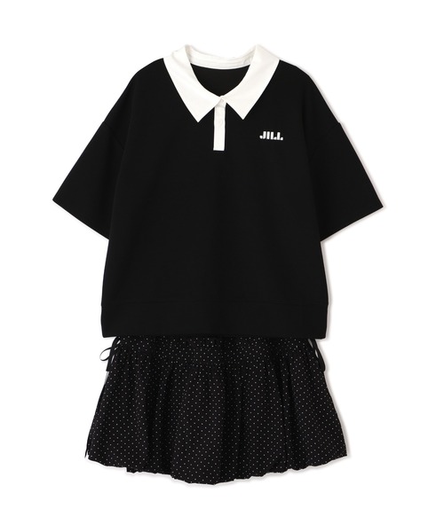 JILL by JILL STUART(ジルバイジルスチュアート)の「半袖ダイバーバルーンセットアップ(ワンピース・レディース・ベージュ/ブラック・FREE)」の12枚目の写真