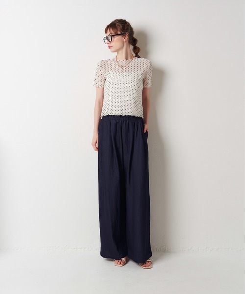 My shawty(マイシャウティー)の「dot tule top(Tシャツ/カットソー・レディース・オフホワイト/ブラック・FREE)」の10枚目の写真