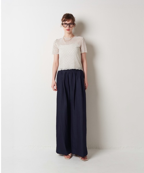 My shawty(マイシャウティー)の「dot tule top(Tシャツ/カットソー・レディース・オフホワイト/ブラック・FREE)」の9枚目の写真