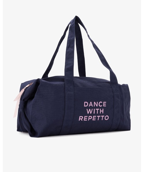 レペットrepettoダンサーズダッフルキルティングL黒 ダッフルバッグ