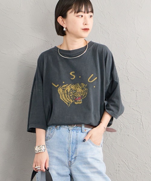 REMI RELIEF（レミレリーフ）の「[REMI RELIEF/レミレリーフ] 別注 ビッグシルエット SP加工プリントTシャツ（Tシャツ/カットソー・レディース・A/B/C/D・F/S/M）」の4枚目の写真