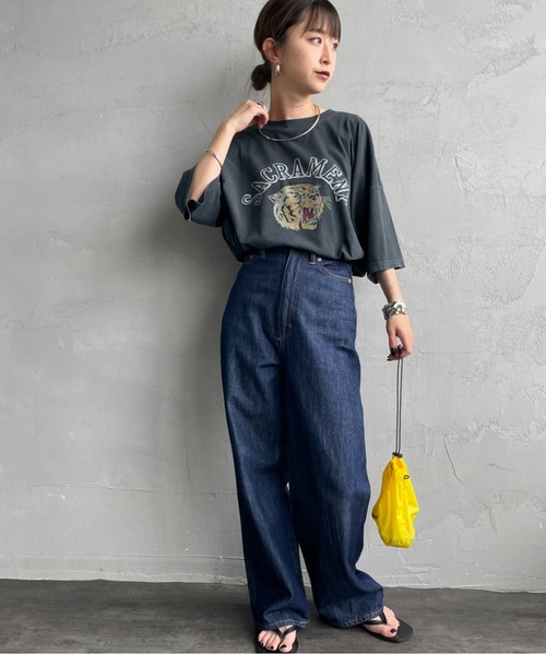 REMI RELIEF（レミレリーフ）の「[REMI RELIEF/レミレリーフ] 別注 ビッグシルエット SP加工プリントTシャツ（Tシャツ/カットソー・レディース・A/B/C/D・F/S/M）」の7枚目の写真