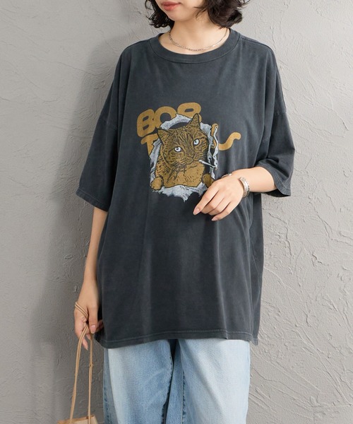 REMI RELIEF（レミレリーフ）の「[REMI RELIEF/レミレリーフ] 別注 ビッグシルエット SP加工プリントTシャツ（Tシャツ/カットソー・レディース・A/B/C/D・F/S/M）」の22枚目の写真