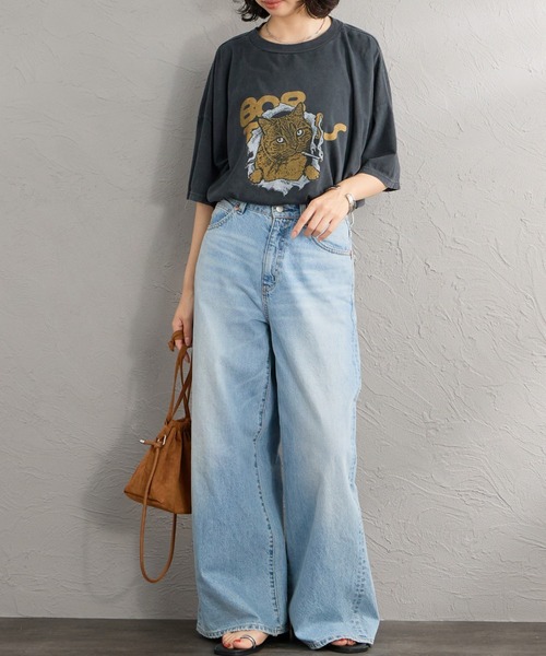 REMI RELIEF（レミレリーフ）の「[REMI RELIEF/レミレリーフ] 別注 ビッグシルエット SP加工プリントTシャツ（Tシャツ/カットソー・レディース・A/B/C/D・F/S/M）」の5枚目の写真