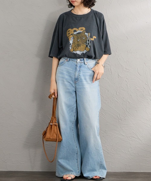 REMI RELIEF（レミレリーフ）の「[REMI RELIEF/レミレリーフ] 別注 ビッグシルエット SP加工プリントTシャツ（Tシャツ/カットソー・レディース・A/B/C/D・F/S/M）」の17枚目の写真
