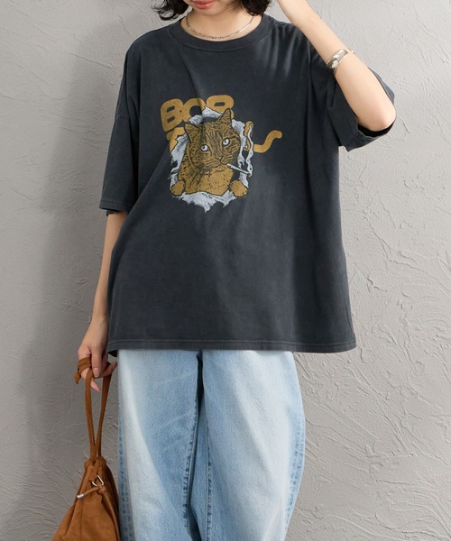 REMI RELIEF（レミレリーフ）の「[REMI RELIEF/レミレリーフ] 別注 ビッグシルエット SP加工プリントTシャツ（Tシャツ/カットソー・レディース・A/B/C/D・F/S/M）」の19枚目の写真