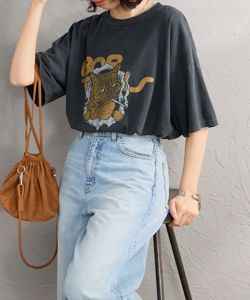 REMI RELIEF（レミレリーフ）の「[REMI RELIEF/レミレリーフ] 別注 ビッグシルエット SP加工プリントTシャツ（Tシャツ/カットソー・レディース・A/B/C/D・F/S/M）」の14枚目の写真