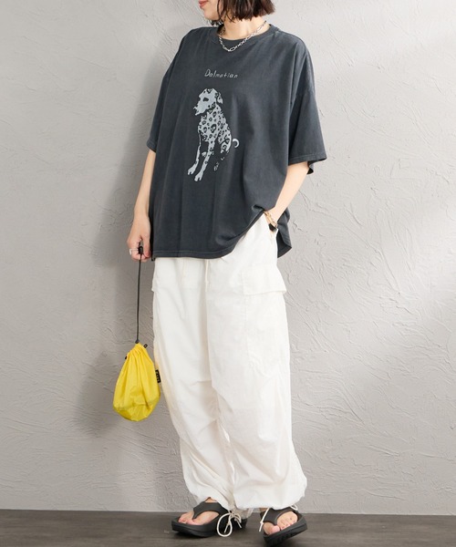 REMI RELIEF（レミレリーフ）の「[REMI RELIEF/レミレリーフ] 別注 ビッグシルエット SP加工プリントTシャツ（Tシャツ/カットソー・レディース・A/B/C/D・F/S/M）」の9枚目の写真