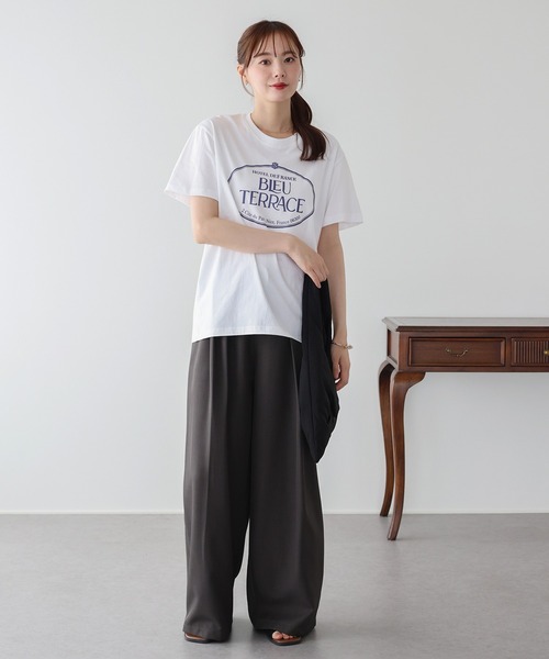 BLUEEAST(ブルーイースト)の「グラフィックプリントTシャツ(Tシャツ/カットソー・レディース・ネイビー/ホワイト・MEDIUM)」の8枚目の写真