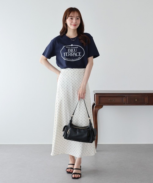 BLUEEAST(ブルーイースト)の「グラフィックプリントTシャツ(Tシャツ/カットソー・レディース・ネイビー/ホワイト・MEDIUM)」の13枚目の写真