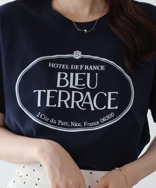 BLUEEAST(ブルーイースト)の「グラフィックプリントTシャツ(Tシャツ/カットソー・レディース・ネイビー/ホワイト・MEDIUM)」の12枚目の写真