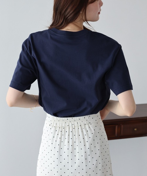 BLUEEAST(ブルーイースト)の「グラフィックプリントTシャツ(Tシャツ/カットソー・レディース・ネイビー/ホワイト・MEDIUM)」の11枚目の写真
