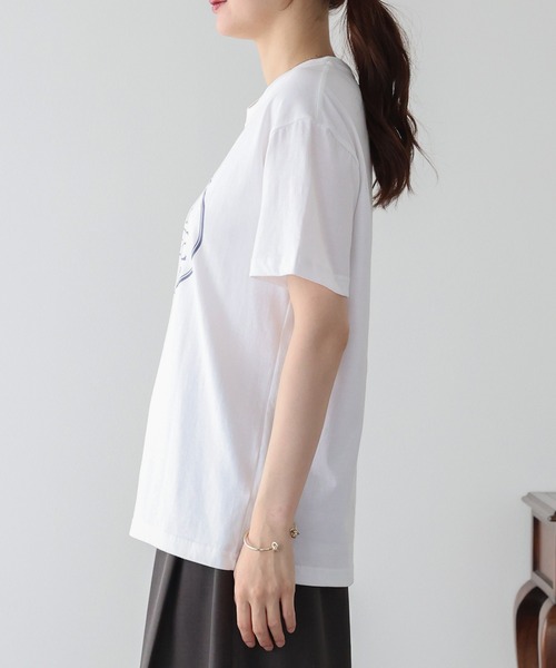 BLUEEAST(ブルーイースト)の「グラフィックプリントTシャツ(Tシャツ/カットソー・レディース・ネイビー/ホワイト・MEDIUM)」の15枚目の写真