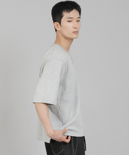 SAINTCREW(セントクルー)の「無地Vネック5部半袖Tシャツ VHR-895 グレー(Tシャツ/カットソー・メンズ・その他・LARGE/MEDIUM/XXXX-LARGE/XXX-LARGE/XX-LARGE/X-LARGE)」の4枚目の写真