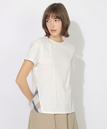 Quiet checkシリーズ】シトラテックハーフフレアスリーブT（Tシャツ