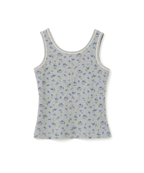 MILLO WOMEN（ミロウーマン）の「フローラルワッフルスリーブレスタップ[メランジグレー]（Tシャツ/カットソー・レディース・その他・ONE SIZE）」の3枚目の写真