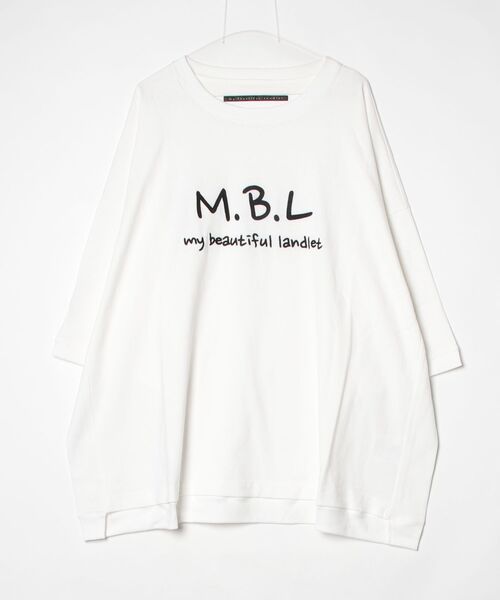 my beautiful landlet(マイビューティフルランドレット)の「【my beautiful landlet】 USA COTTON BIG T-SHIRT(Tシャツ/カットソー・メンズ・オフホワイト/ブラック・FREE)」の1枚目の写真