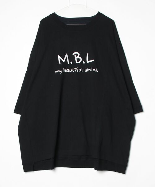 my beautiful landlet(マイビューティフルランドレット)の「【my beautiful landlet】 USA COTTON BIG T-SHIRT(Tシャツ/カットソー・メンズ・オフホワイト/ブラック・FREE)」の2枚目の写真