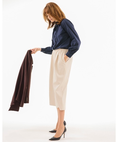 DoCLASSE( ドゥクラッセ)の「エコレザー・ワイドフレアパンツ(その他パンツ・レディース・キナリ/ブラック・11/9)」の3枚目の写真