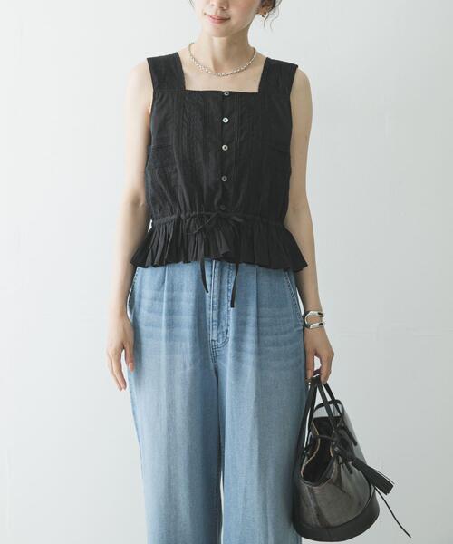 URBAN RESEARCH(アーバンリサーチ)の「インドピンタックレースブラウス(シャツ/ブラウス・レディース・オフホワイト/ブラック/ピンク・FREE)」の2枚目の写真