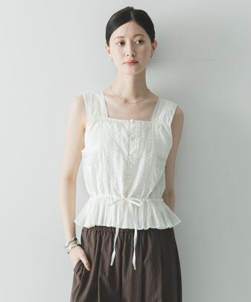 URBAN RESEARCH(アーバンリサーチ)の「インドピンタックレースブラウス(シャツ/ブラウス・レディース・オフホワイト/ブラック/ピンク・FREE)」の5枚目の写真