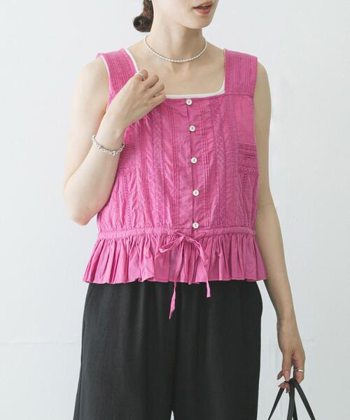URBAN RESEARCH(アーバンリサーチ)の「インドピンタックレースブラウス(シャツ/ブラウス・レディース・オフホワイト/ブラック/ピンク・FREE)」の21枚目の写真