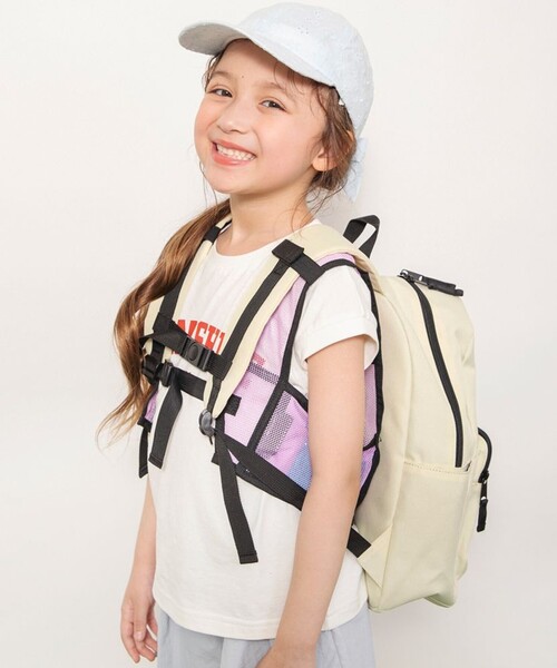 BRANSHES（ブランシェス）の「【接触冷感】保冷剤入れ付きメッシュベスト（アウトドアグッズ・キッズ・ブルーグレー/ラベンダー・S/M）」の7枚目の写真