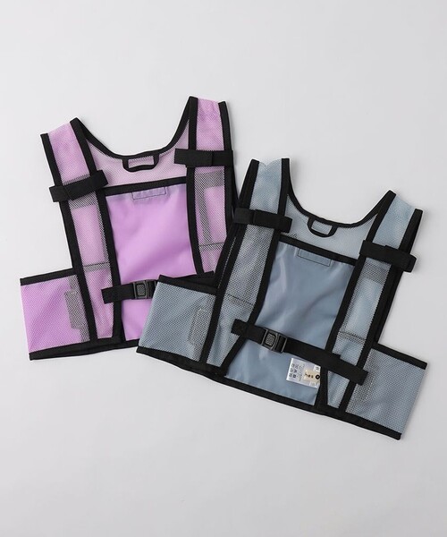 BRANSHES（ブランシェス）の「【接触冷感】保冷剤入れ付きメッシュベスト（アウトドアグッズ・キッズ・ブルーグレー/ラベンダー・S/M）」の20枚目の写真