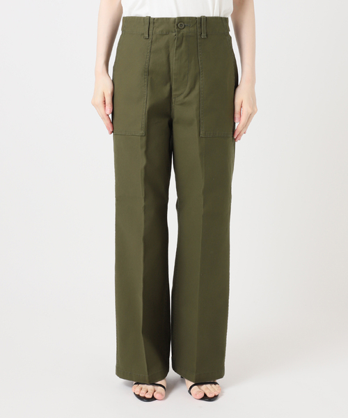 Spick & Span(スピックアンドスパン)の「《WEB限定カラー有り》バックサテンストレッチベイカーパンツ(カーゴパンツ・レディース・カーキ/ブラウン/ベージュ・38/36/34/40)」の9枚目の写真