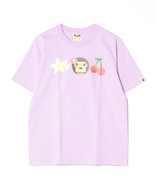 A BATHING APE（アベイシングエイプ）の「CROCHET LISA TEE（Tシャツ/カットソー・レディース・ホワイト/ブラック/ピンク・X-SMALL/SMALL/MEDIUM）」の5枚目の写真