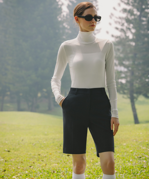 OBER GOLF(オーベルゴルフ)の「メッシュハイネックベースレイヤー(ベージュ)(Tシャツ/カットソー・レディース・ベージュ・FREE)」の3枚目の写真