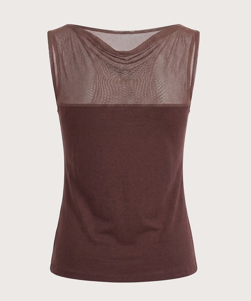 kiehtova(キエトヴァ)の「【kiehtova】SHEER SWITCH TOPS/シアースイッチトップス KTWR67 ※(Tシャツ/カットソー・レディース・ライトグレー/ブラック/ブラウン・FREE)」の11枚目の写真