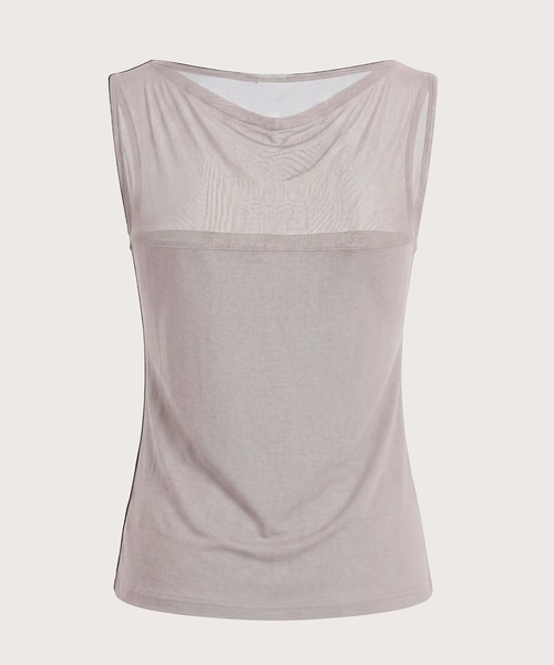 kiehtova(キエトヴァ)の「【kiehtova】SHEER SWITCH TOPS/シアースイッチトップス KTWR67 ※(Tシャツ/カットソー・レディース・ライトグレー/ブラック/ブラウン・FREE)」の8枚目の写真