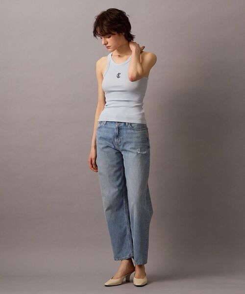 Calvin Klein(カルバン・クライン)の「タンクトップ- CKロゴコットンリブタンクトップ(タンクトップ・レディース・ライトブルー・XS/XXS)」の9枚目の写真