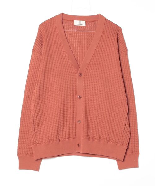 SEAGREEN(シーグリーン)の「SEAGREEN(シーグリーン) BIG WAFFLE CARDIGAN(カーディガン/ボレロ・メンズ・クリーム/ブラック/ブラウン・3/4/2)」の3枚目の写真