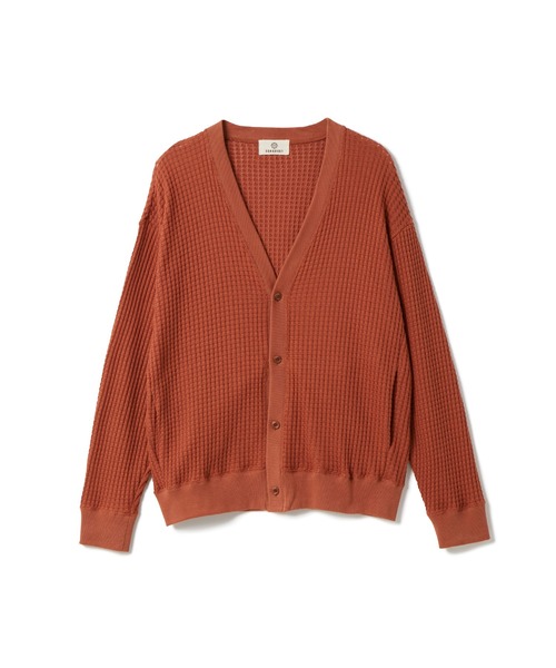 SEAGREEN(シーグリーン)の「SEAGREEN(シーグリーン) BIG WAFFLE CARDIGAN(カーディガン/ボレロ・メンズ・クリーム/ブラック/ブラウン・3/4/2)」の3枚目の写真