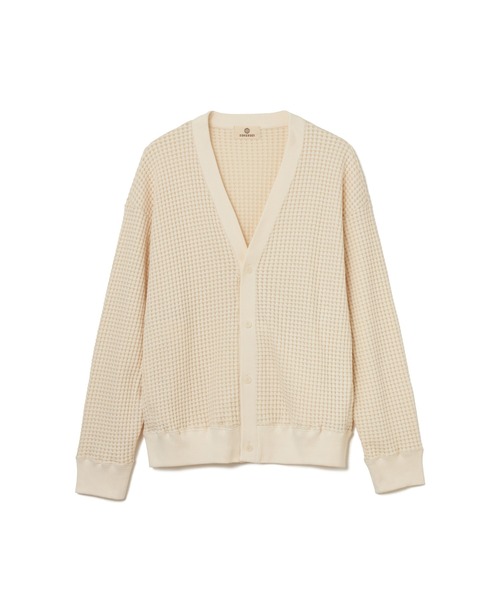 SEAGREEN(シーグリーン)の「SEAGREEN(シーグリーン) BIG WAFFLE CARDIGAN(カーディガン/ボレロ・メンズ・クリーム/ブラック/ブラウン・3/4/2)」の1枚目の写真