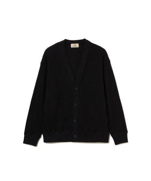 SEAGREEN(シーグリーン)の「SEAGREEN(シーグリーン) BIG WAFFLE CARDIGAN(カーディガン/ボレロ・メンズ・クリーム/ブラック/ブラウン・3/4/2)」の2枚目の写真