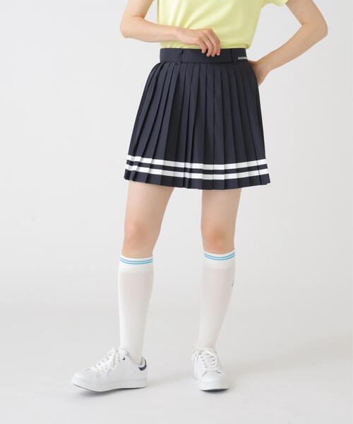 Jack Bunny!!(ジャックバニー)の「【Jack Bunny!!】ラインプリーツスカート(スカート・レディース・ホワイト/ネイビー/イエロー・SMALL/MEDIUM/LARGE)」の1枚目の写真