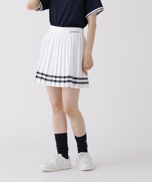 Jack Bunny!!(ジャックバニー)の「【Jack Bunny!!】ラインプリーツスカート(スカート・レディース・ホワイト/ネイビー/イエロー・SMALL/MEDIUM/LARGE)」の2枚目の写真