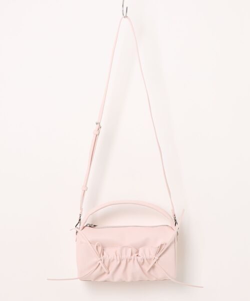 CHARLES & KEITH(チャールズ & キース)の「Reese リース ルーシュド ボウ トップ ハンドルバッグ(ハンドバッグ・レディース・ピンク系その他3/ブラウン系その他7・S)」の7枚目の写真