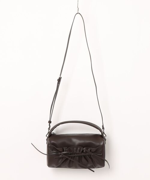 CHARLES & KEITH(チャールズ & キース)の「Reese リース ルーシュド ボウ トップ ハンドルバッグ(ハンドバッグ・レディース・ピンク系その他3/ブラウン系その他7・S)」の13枚目の写真
