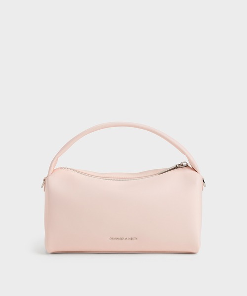 CHARLES & KEITH(チャールズ & キース)の「Reese リース ルーシュド ボウ トップ ハンドルバッグ(ハンドバッグ・レディース・ピンク系その他3/ブラウン系その他7・S)」の4枚目の写真