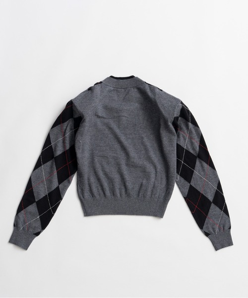 PRANK PROJECT(プランクプロジェクト)の「【2026Autumn Pre-Order】アーガイルパワショルニット / Argyle Power Shoulder Knit(ニット/セーター・レディース・アイボリー/ブラック・FREE)」の19枚目の写真