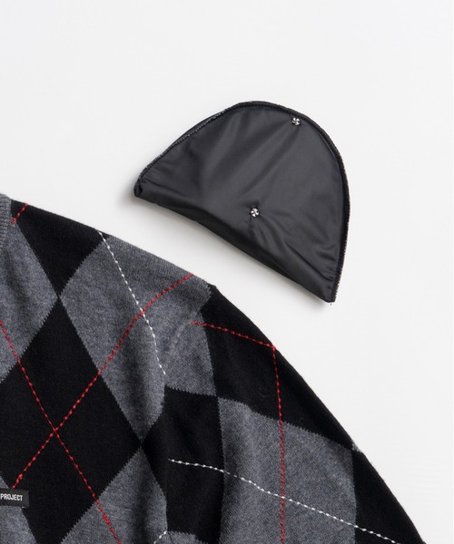 PRANK PROJECT(プランクプロジェクト)の「【2026Autumn Pre-Order】アーガイルパワショルニット / Argyle Power Shoulder Knit(ニット/セーター・レディース・アイボリー/ブラック・FREE)」の22枚目の写真