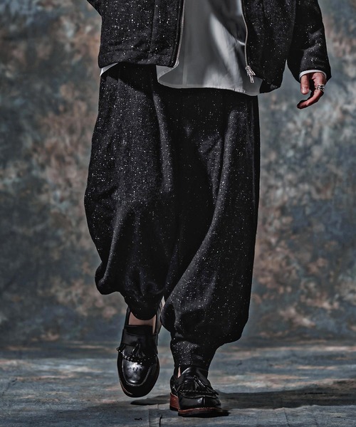 Jih Nunc(ジーヌンク)の「mp15258-ウール起毛ネップバルーンパンツ(JIH-R1217)(その他パンツ・メンズ・グレー/ブラック/チャコール・L/M/S)」の1枚目の写真