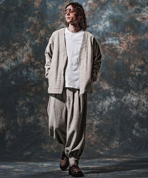 Jih Nunc(ジーヌンク)の「mp15258-ウール起毛ネップバルーンパンツ(JIH-R1217)(その他パンツ・メンズ・グレー/ブラック/チャコール・L/M/S)」の15枚目の写真