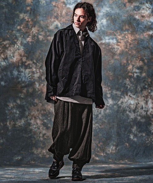 Jih Nunc(ジーヌンク)の「mp15258-ウール起毛ネップバルーンパンツ(JIH-R1217)(その他パンツ・メンズ・グレー/ブラック/チャコール・L/M/S)」の14枚目の写真