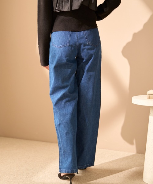 krahe（クレーエ）の「ラインストーンウォッシュデニムパンツ（デニムパンツ・レディース・ブラック/ネイビー/ライトブルー・MEDIUM/SMALL）」の8枚目の写真