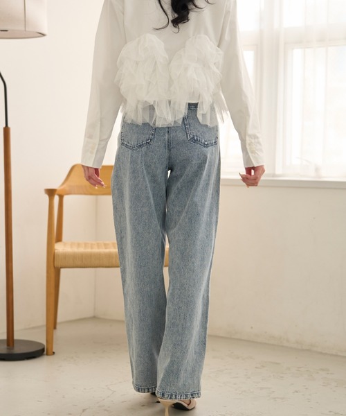 krahe（クレーエ）の「ラインストーンウォッシュデニムパンツ（デニムパンツ・レディース・ブラック/ネイビー/ライトブルー・MEDIUM/SMALL）」の20枚目の写真